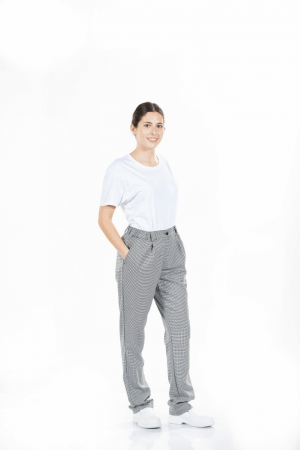 LADIES TROUSERS WITH ELASTIC IN THE WAISTBAND