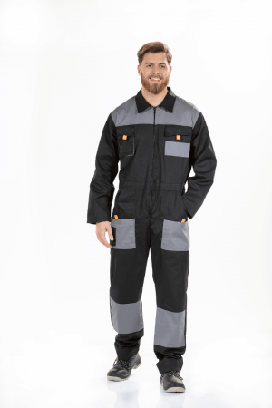 MEN’S MULTI-POCKET WORK COVERALL WITH KNEE REINFORCEMENT